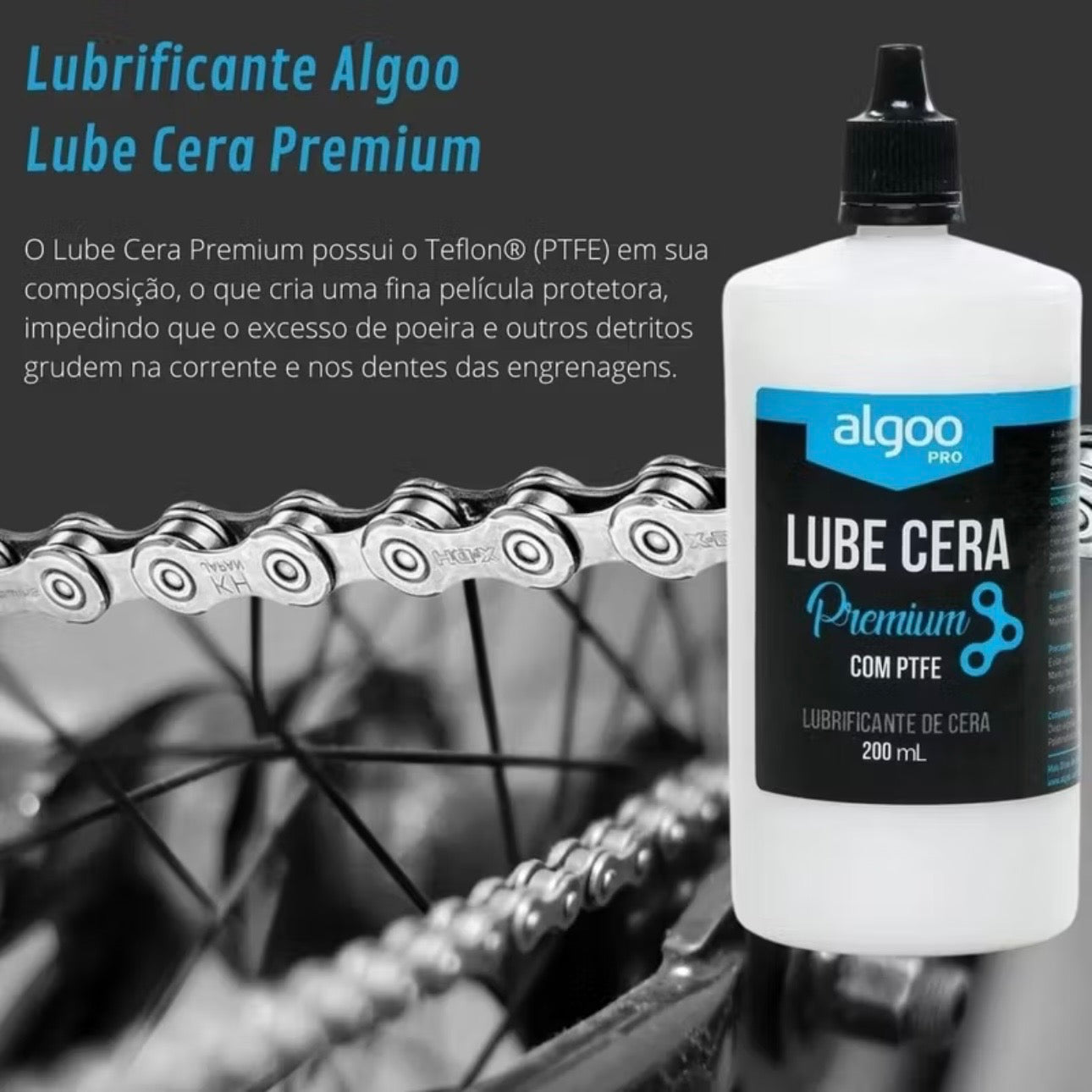 Cera Lubrificante Corrente Bike Algoo Lube Cera 200ml